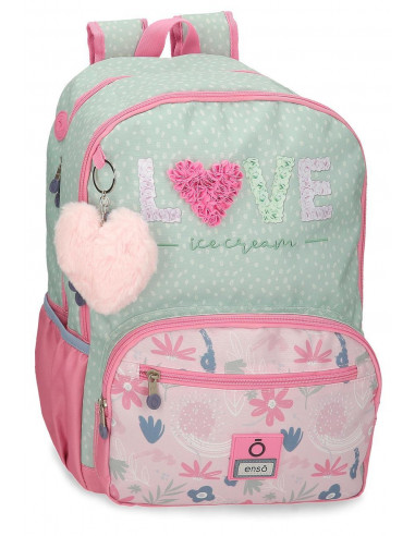 MOCHILA ADAP. 44CM.2C.ENSO LOVE ICE CREAM